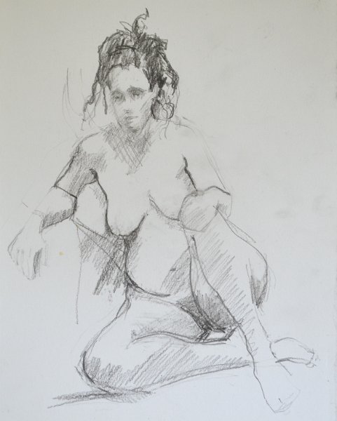 Nina sitting fig26 - 34cm x 50cm