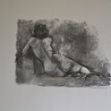 Figure, back view, 17 - 34cm x 50cm