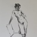 figure, front view, 25 -  34cm x 50cm