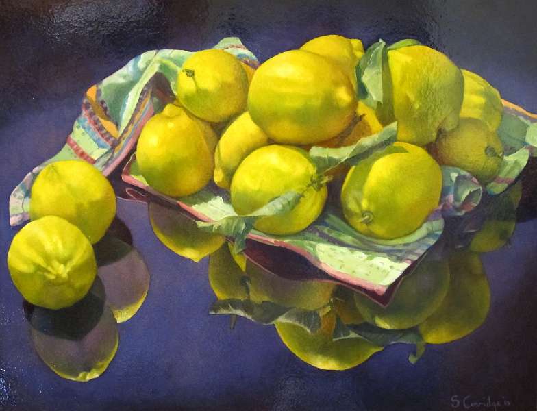 Lemons on Tea towel  - 44cn x 33cm