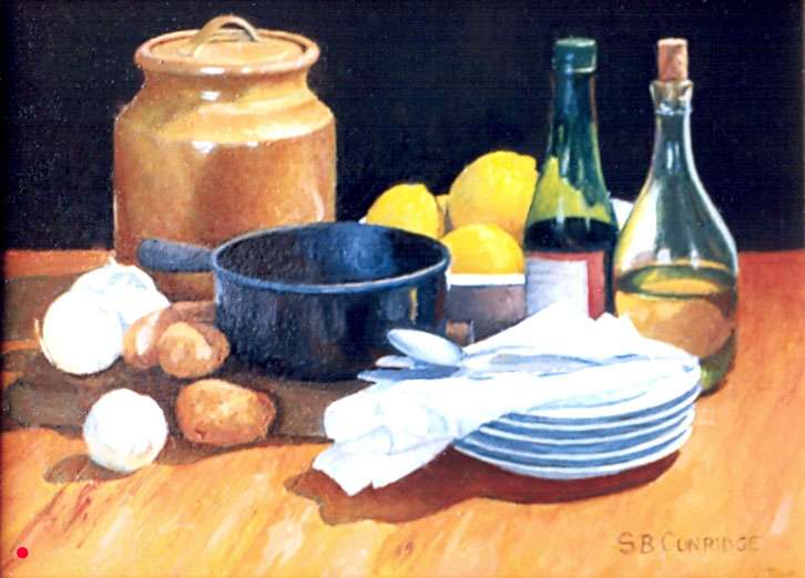 Small still life with jar