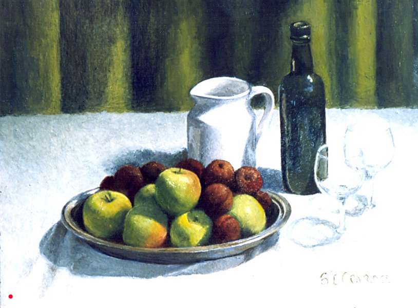 Still Life with Apples & Plumbs