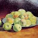 Apples on Silver Plater - 42cm x 31cm