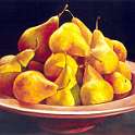 Pears in terracotta bowl - 40cm X 45cm