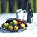 Still Life with Apples & Plumbs